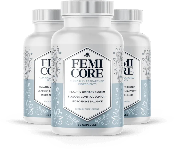 FemiCore three-bottle package, a 90-day supply